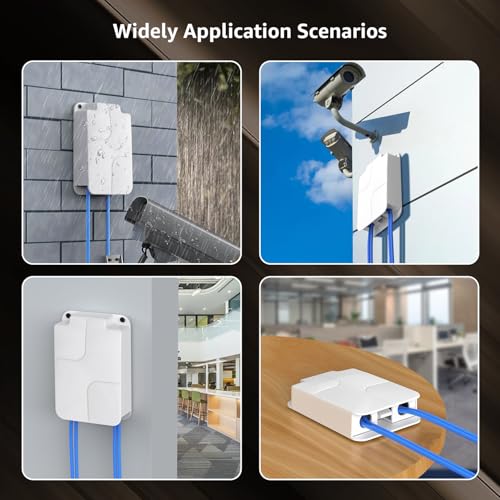 Image of YuanLey 4 Port Outdoor PoE Extender 1 in 3 Out, IEEE 802.3af /at Mini 4 Channel PoE Repeater IP66 Waterproof, Vlan, Extend 250m(Total 350m), Wall Mount Passthrough POE Amplifier, Plug and Play