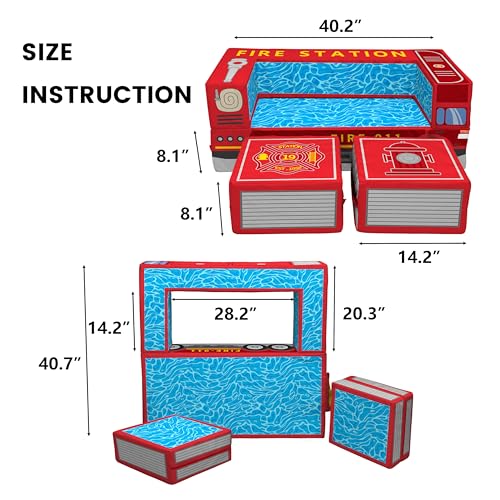 Modular Fire Truck Sofa for Kids