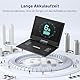 POFOTO 15,7 Tragbarer DVD-Player mit 14,1 HD-Schwenkdisplay, 6h Akkulaufzeit, Zonenfrei, Unterstützt Mehrere Formate/SD/USB, TV/Beamer-Anschluss, Stereo-Lautsprecher, Antischock & Speicherfunktion