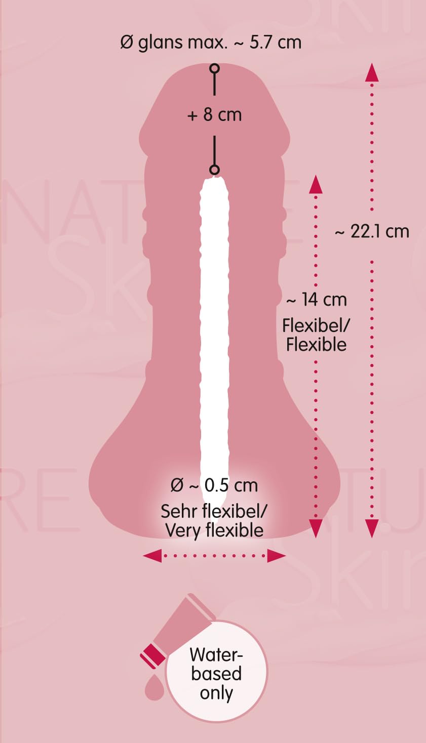2in1 Extension + Mastubator - gefühlsechter Penis-Stimulator für Männer, zur Penisverlängerung, realistisch, hautfarben hell
