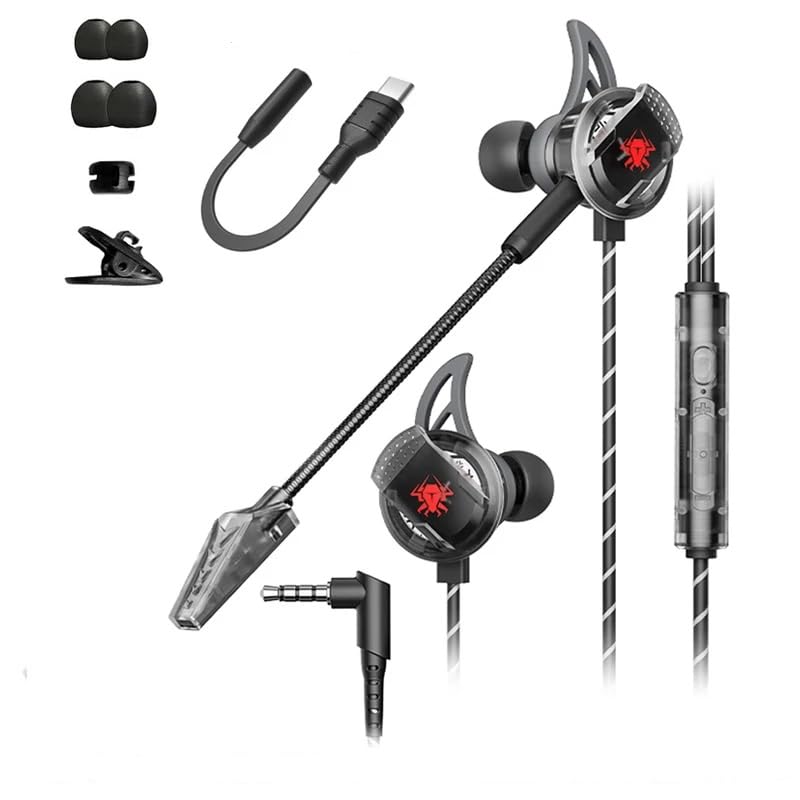 Plextone RX3 Mercury Gaming Earphones, Type-C and 3.5mm AUX, Dual