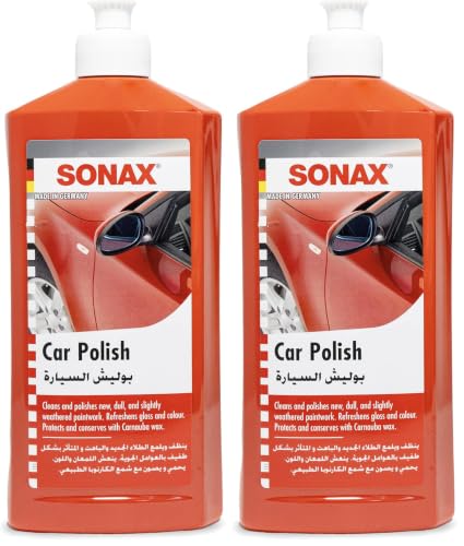 SONAX AutoPolitur (500 ml) für neuwertige, matte und leicht verwitterte Bunt- und Metallic-Lacke | Art-Nr. 0300200 (Packung mit 2)