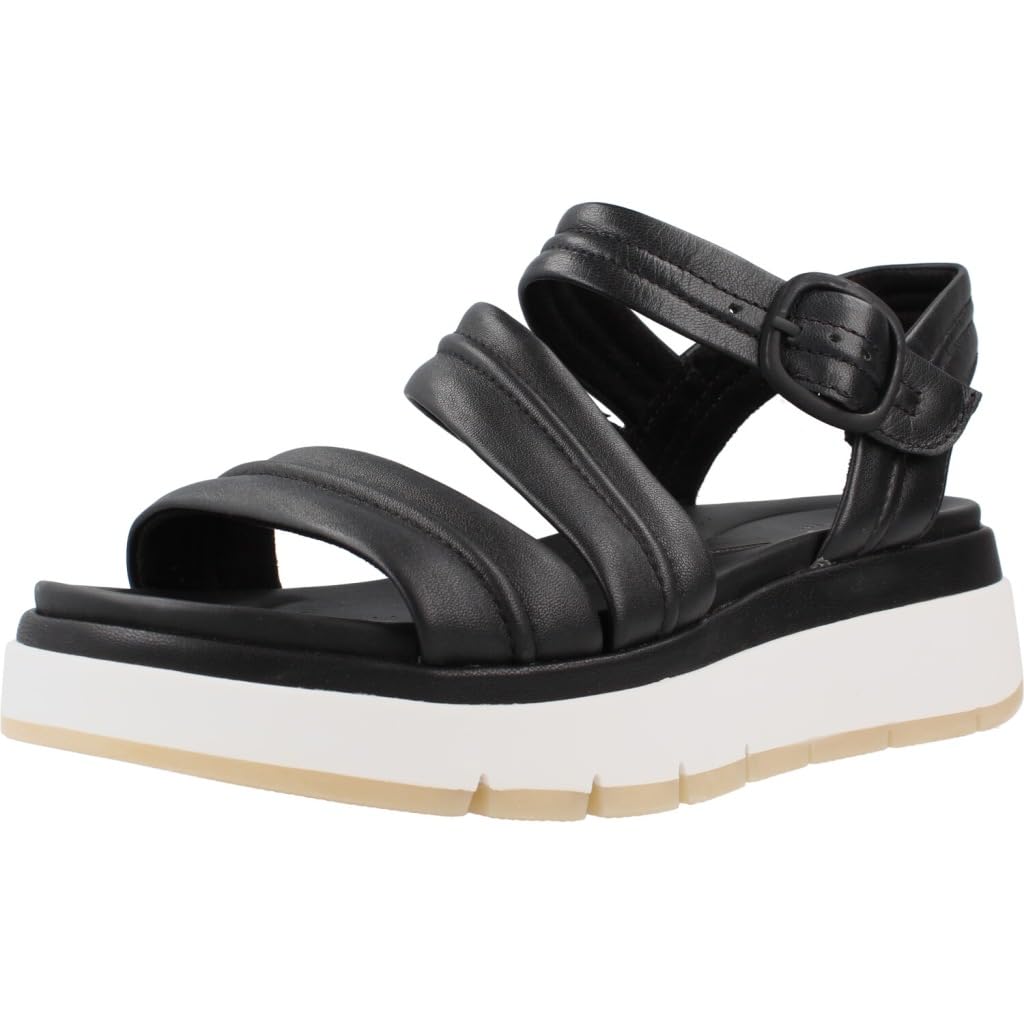 Clarks Tuscan Strap Womens Black Leather, 5.5