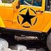 Lollomoto 2X Stella Militare Adesive Fuoristrada Fiancate Cofano Jeep Suzuki Offroad 4x4 Adesivi Stickers Fiancate AUT Decal - Nero Opaco