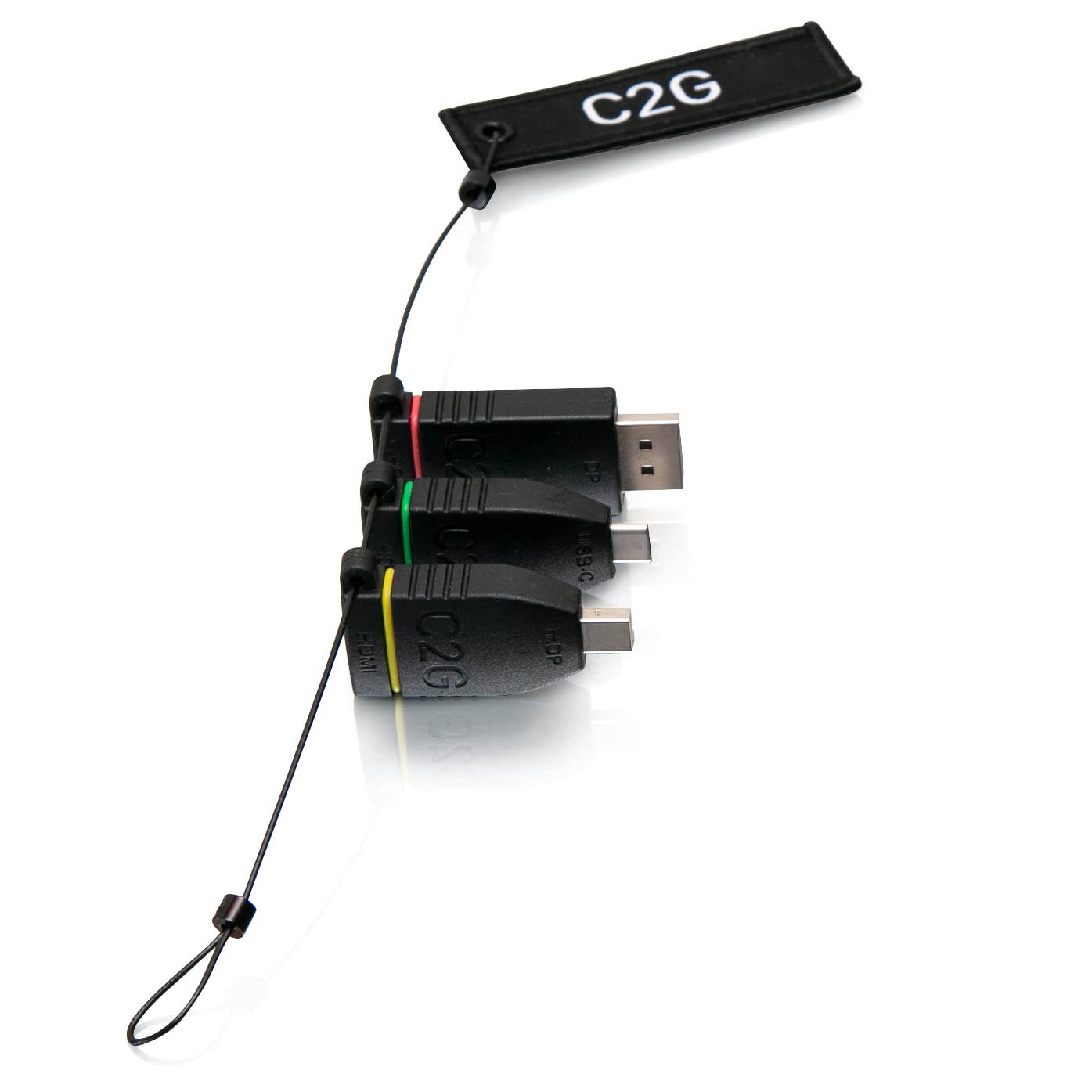 C2G Uniwersalny pierścień adaptera HDMI 4K z oznaczonym kolorami DisplayPort, Mini DisplayPort, i USB-C