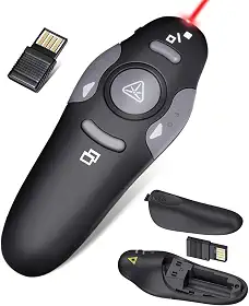 Passador de Slides Laser Apresentador Controle Sem Fio para Apresentações | Caneta Laser Pointer, Apontador Multimídia para Palestras, Aulas, Congressos e PowerPoint