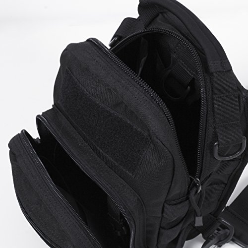 Seibertron Tactical Outlaw Sling Pack Molle Multifunctional Day Bag Black #TOP3