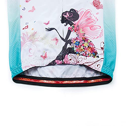 Hotlion Conjunto feminino de manga curta refletor de bermudas de ciclismo preto, Jp2022-1, Medium