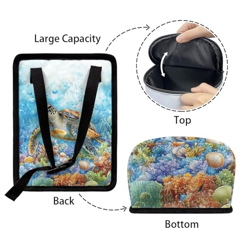 Image of Car Trash Bin Collapsible Car Organizers and Storage for Front Seat Multipurpose Trash Bag Automotive Garbage Can Car Accessories Interior Car Organizer, Sea Turtle Print