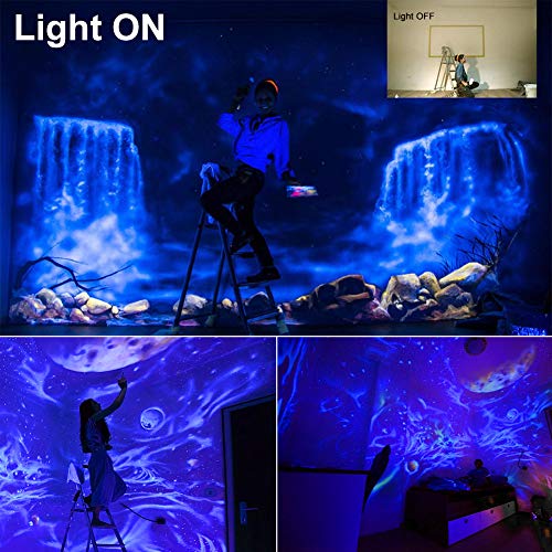 Image of 2 Pack 30W Purple Led Black Lights Flood Light with Plug(5ft Cable), IP66 Waterproof, for Blacklight Party, Stage Lighting, Aquarium, Body Paint, Fluorescent Poster, Neon Glow, (30W)