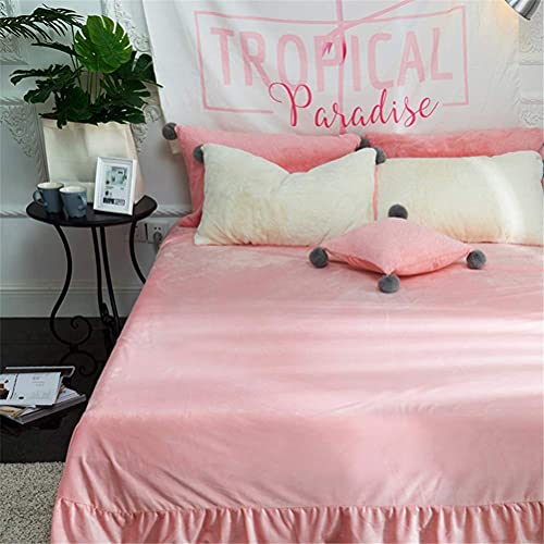 Housse de couette shaggy double beige ensemble de lit chic à pompons Guojm