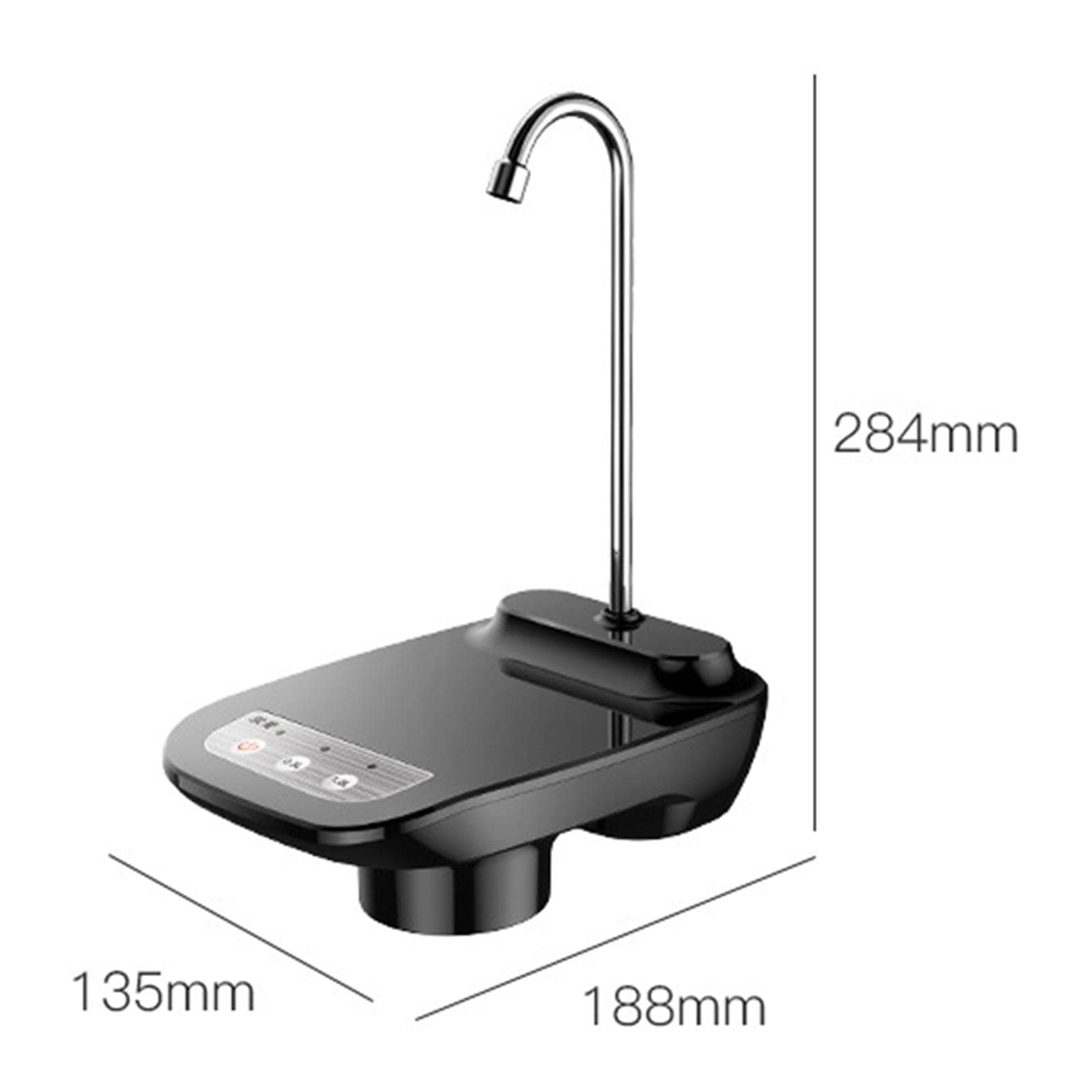 Distributore d'Acqua Elettrico, Distributore di Pompa Quantitativa, Distributore di Bottiglie a Secchio per Cucina, Nero