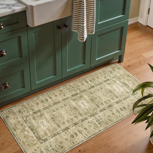 jinchan Tapete Runner 2x5 con Diseño Floral Vintage Lavable miniatura 4