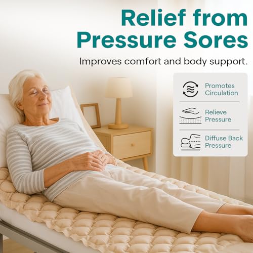 SereneLife Air Pressure Mattress Pad | Hospital Topper for Bedridden Patients | Alternating Air Pressure Mattress with Electric Pump, Medical Grade Pad & Topper for Hospital Bed | 330 lbs Capacity by SereneLife - Image 2