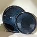 Stone Lain Eden 4-Piece Dinner Plate Set Stoneware, Dark Blue