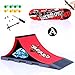 MOMSIV Rampes de Skatepark-Finger Skateboard avec Rampes de Skatepark--Mini Fingerboard Parc de Planche à roulettes Finger Rampe Ensemble Jouet Cadeau(A)