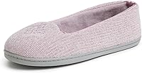 Dearfoams Women's Rebecca Memory Foam Slippers - Cozy Lightweight Loafers with Plush Lining, Wide Widths & Indoor/Outdoor Soles