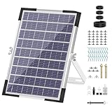 Lecreatekit Sistema de riego solar con panel de 5 W, kit de riego automático con 30 emisores de goteo y manguera de 35 m para plantas en maceta de jardín