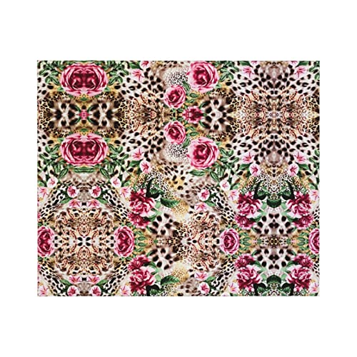 Couverture en flanelle léopard et rose pour canapé et lit douillet - 3