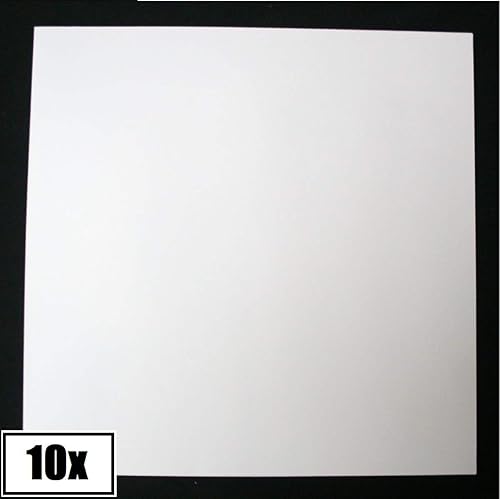 10x Vinyl Cover Schallplatten LeerhA lle weiAY ohne Loch