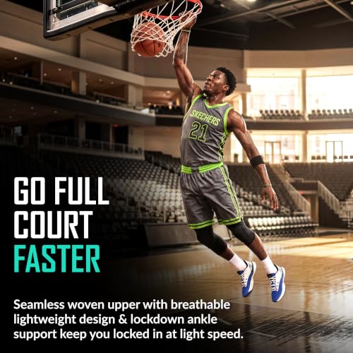 Image of Skechers Men's SKX Nexus Basketball Shoe | 5GEN Midsole Cushioning, Move Foam Insole, Breathable Mesh Upper, Torsion Stability Plate, Goodyear Rubber Outsole