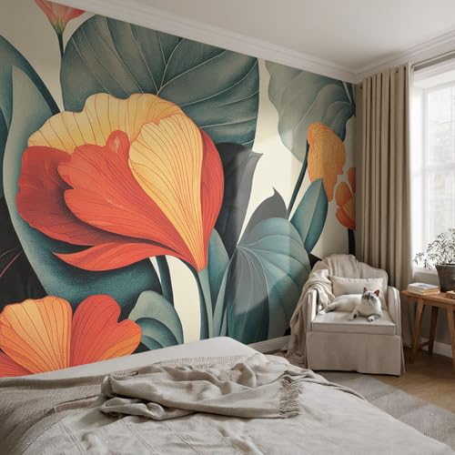 Cubiertas de pared autoadhesivas de flores para tapar manchas e imperfecciones 3