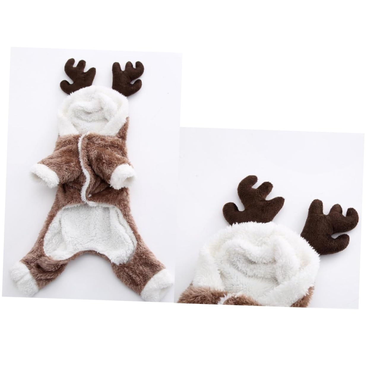 HMJGDHX 3 Pezzi Vestiti Natalizi per Cani Cappotto in Flanella di Alce per Animali Domestici Caldo Vestito Invernale per Occasioni di Feste per Cuccioli Vestiti Natalizi per Cani Cappotto di Flanella