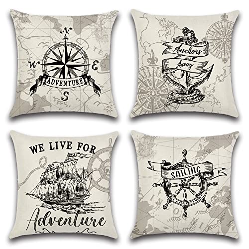 Ohok Fundas de almohada decorativas de 18 x 18 pulgadas, funda de almohada cuadrada de poliéster suave para sala de estar, sofá, cama, fundas de almohada de 45 x 45 cm, juego de 4 Cover
