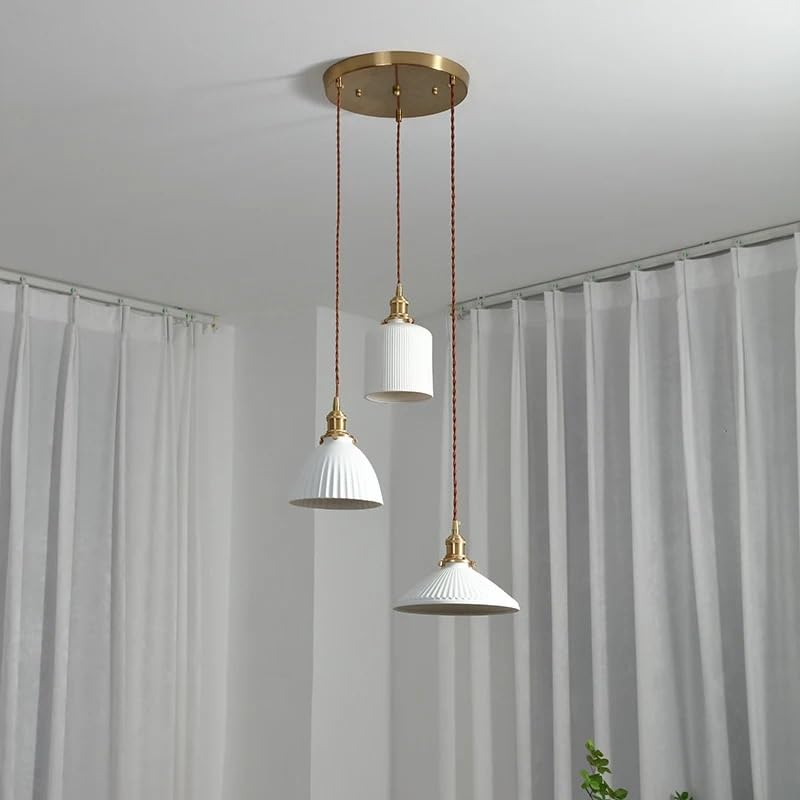Suspension LED en verre 3 têtes luminaire moderne pour table de repas