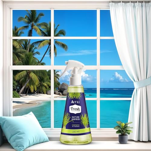 Image of Aerra Lavender & Lemongrass Air Freshener Spray Combo, 2x250ml - Tranquil Zest Edition, 5600+ Sprays for Home, Kitchen, Car, Office, Meditation Space, Non-Aerosol Odor Eliminator