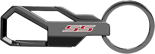 iPick Image Llavero de metal con gancho a presión estilo mosquetón para Chevrolet Camaro SS, solo con licencia oficial