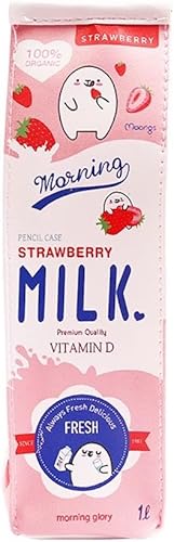 Miniatura 8 de JHTPSLR Caja de leche Kawaii para bolígrafos para mujer, lindo estuche kawaii para lápices, bolsa impermeable de poliuretano para almacenamiento y