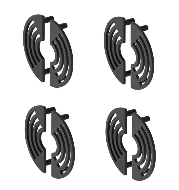 Image of COMPASS Stainless Steel Camila Cabinet Knobs, Drawer Pulls, Knobs for Dresser Drawers, Drawer Knobs Handle, Kitchen Knobs (Jet Black Finish) Pack of 8 pcs