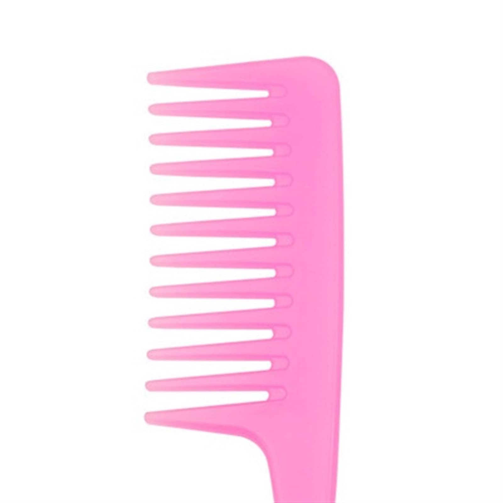 DieffematicSZ Grzebień Wide Tooth Comb Big Curl Hair Comb PP Plastic Curved Hook Big Tooth Comb