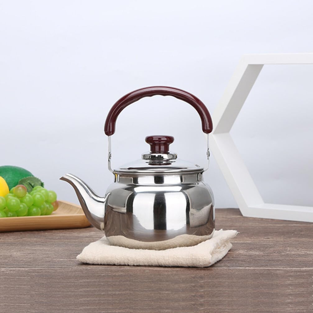 Luxshiny Kettle Teapot with Handle Tea Pots for Stove Top Stove Safe pot Top pot Whistling Pot Whistling Coffee Cup Gas Boiled Old Fashioned Stainless Steel Make Heater
