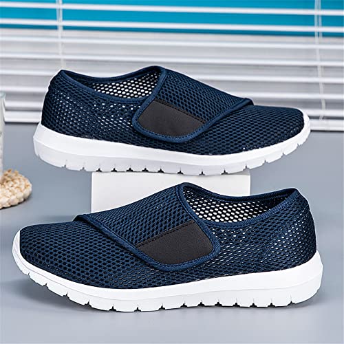 Image of LEADER SHOW Men's Casual Comfort Walking Shoes Ultralight Flats Non-Slip Hook & Loop Fashion Sneakers