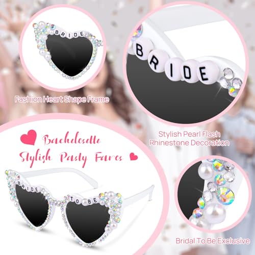 JUSTOTRY Bride Sunglasses For Women - Bride To Be Glasses For Bachelorette Party Accessories Gifts Party Favors4