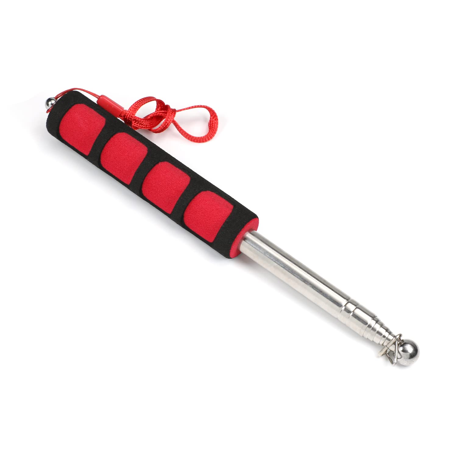 Othmro 1Pcs Hollow Telescopic Teachers Pointer, Teaching Pointer Stick for Classroom, Metal Hand Retractable Pointer Extended Length 39.4 inch, Handheld Presenter Whiteboard Pointer (Red)