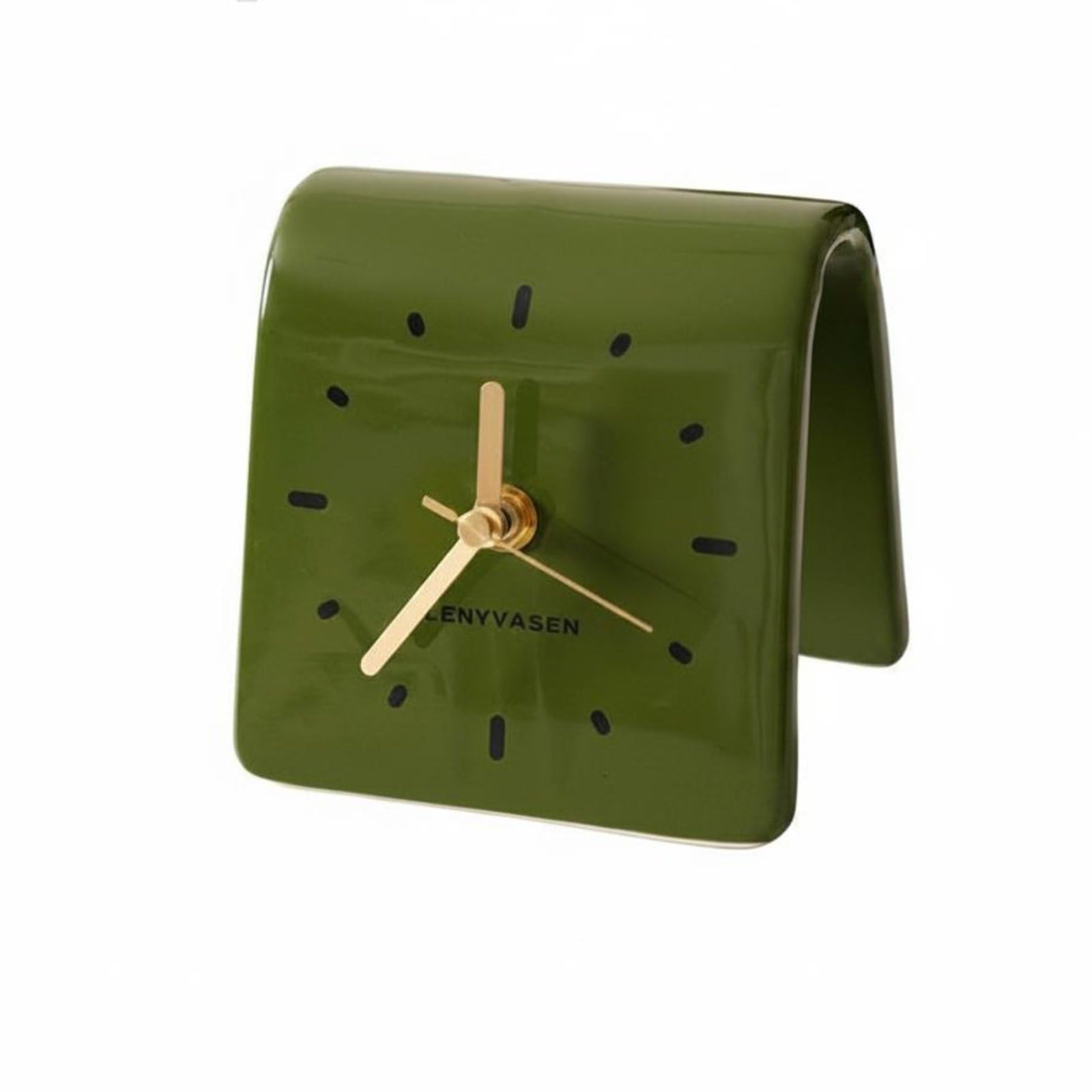 Reloj de mesa cerámico para salón y escritorio con aguja de alto contraste KESOTO