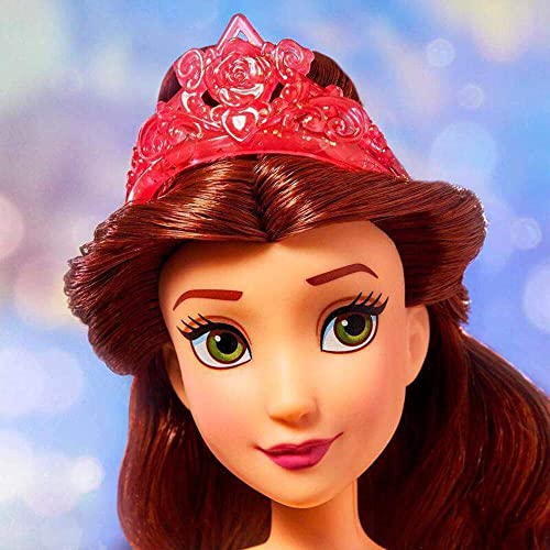 Disney Princess Royal Shimmer Belle Doll, Fashion Doll With Skirt And Accessories, Toy For Kids Ages 3 And Up, Yellow #TOP3