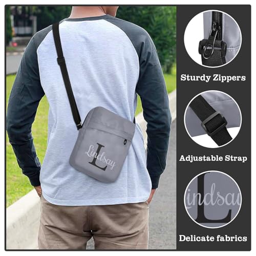 MCHIVER Custom Messenger Bag Small Crossbody Bag for Men Women Personalized Cell Phone Shoulder Bag for Concert Beach Travel4