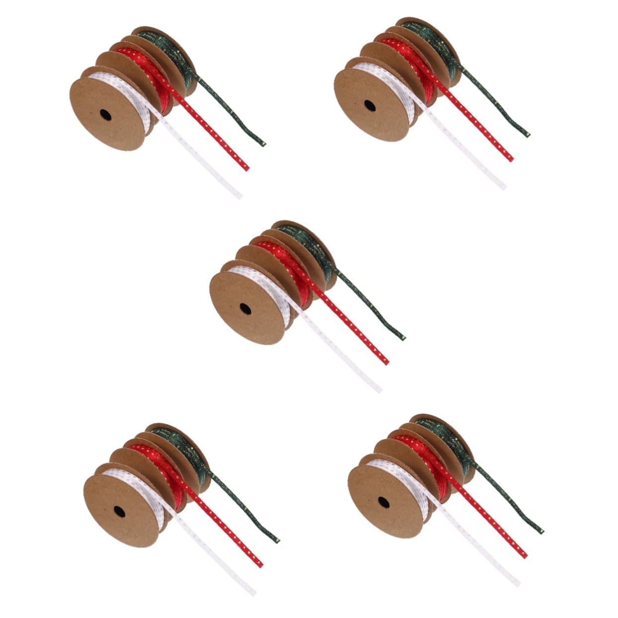 Housoutil 15 Rollen Weihnachtliches Dekoband Set Geschenkband mit Stern und Schneeflockenmuster Vielseitig für Diy Verpackung Basteln Handgewebte Schleifen Langlebig und Leicht zu Schneiden