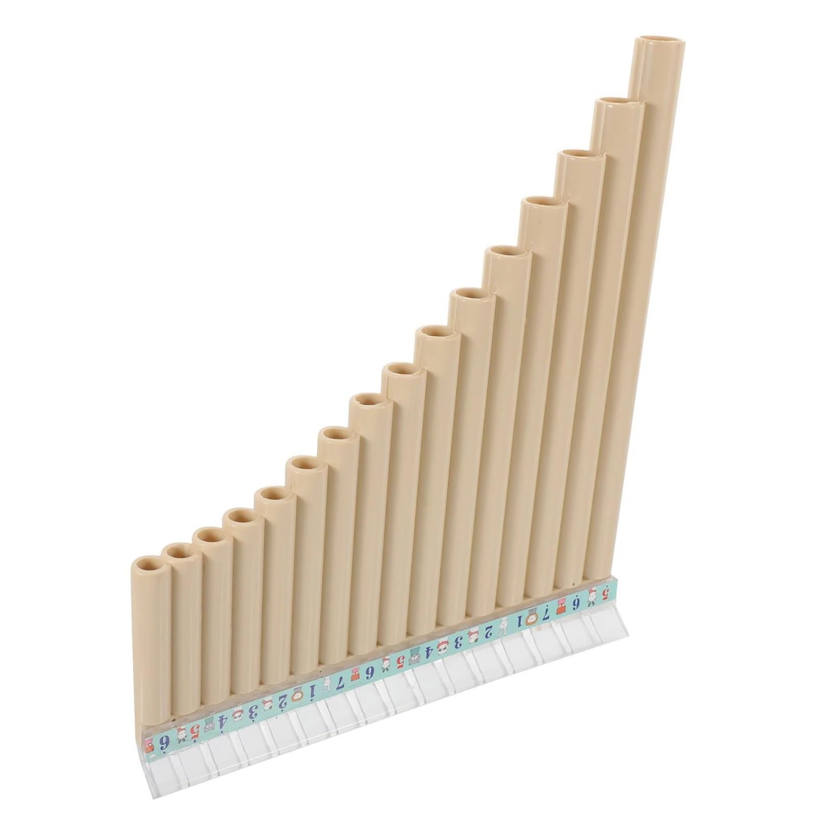 Ambú Para Principiantes Flauta De Pan 16 Tubos Instrumento Musical Principiantes Panpipes Escuela Portátil Abs Resina Panpipes