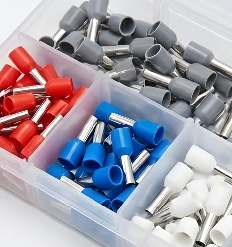 Image of G-ENERGY 200PCS Wire Ferrule Terminal Connector Kit, Insulated Copper Bootlace Ferrules Assortment, Electrical Wire End Sleeve Crimp Terminals (22-12 AWG) with Organizer Box for Panel Wiring