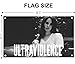 Lana del Singer Rey Flag Tapestry Music Album Cover Tapestry Wall Hanging Room Flags with 4 Brass Grommets Dorm Backdrop Wall Art Aesthetic Home Decor (3x5 FT)