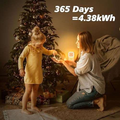 Image of Automatic Night Lamp Lamp Sensor Light for Bedroom Bed Side Home | Smart Automatic ON /Off Dim LED Lights | Energy Saving 0.5W Lamp | Long Life for Hallway, Stairs, Kitchen, Bathroom (2PC Warm)