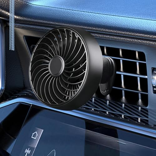 Auto- Ventilator, 3 Geschwindigkeiten, tragbar, Plug- and- Play- Lufterfrischer- 5 V Auto- Ventilator für Fahrer, für Fahrer, für Fahrzeug, LKW, Boot, Golf, Flugzeug, Camping, LKW, Wohnmobil-2