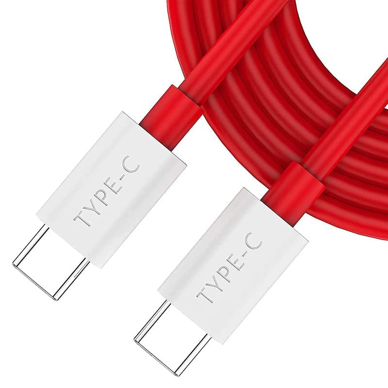Image of Original 65w Watt Warp /Dash USB to Type-C Cable Compatible with Oneplus Nord CE / 10 Pro / N100 / N10 / 9 /9 Pro / 8 Pro / 8 / 7T / 7T Pro / 3 / 3T / 5 / 5T / 6 / 6T / 7 (ONEPLUS Type-C to C Cable)