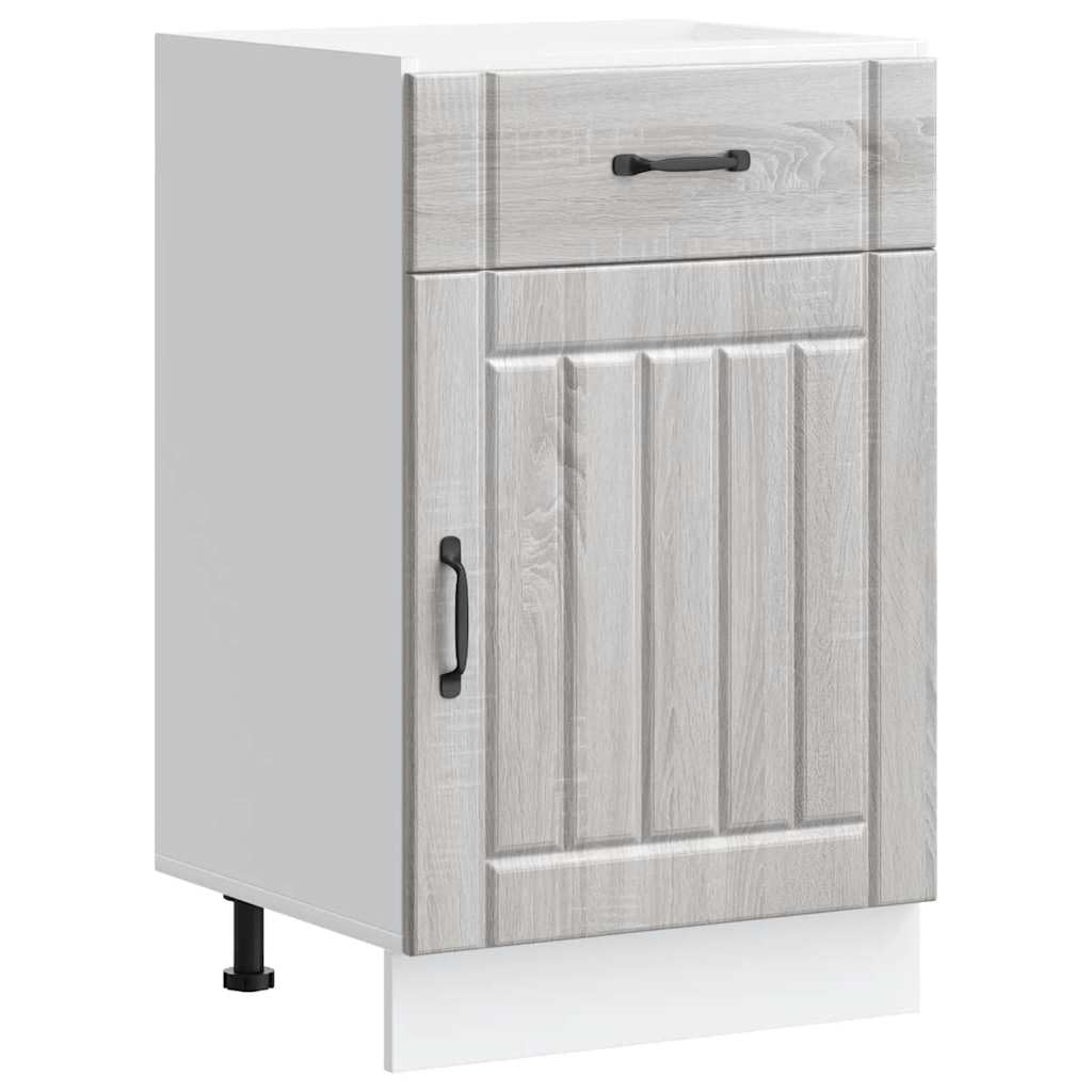 vidaXL Base da Cucina Lucca Grigio Sonoma in Legno Multistrato