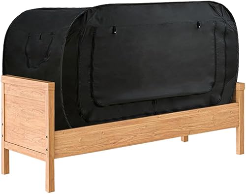 HFYJ - Tienda de campaña desplegable para cama de privacidad, relajación sin mosquitos y comodidad transpirable con grandes entradas de malla doble